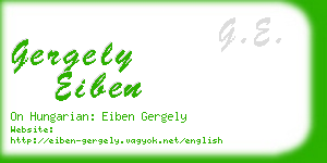 gergely eiben business card